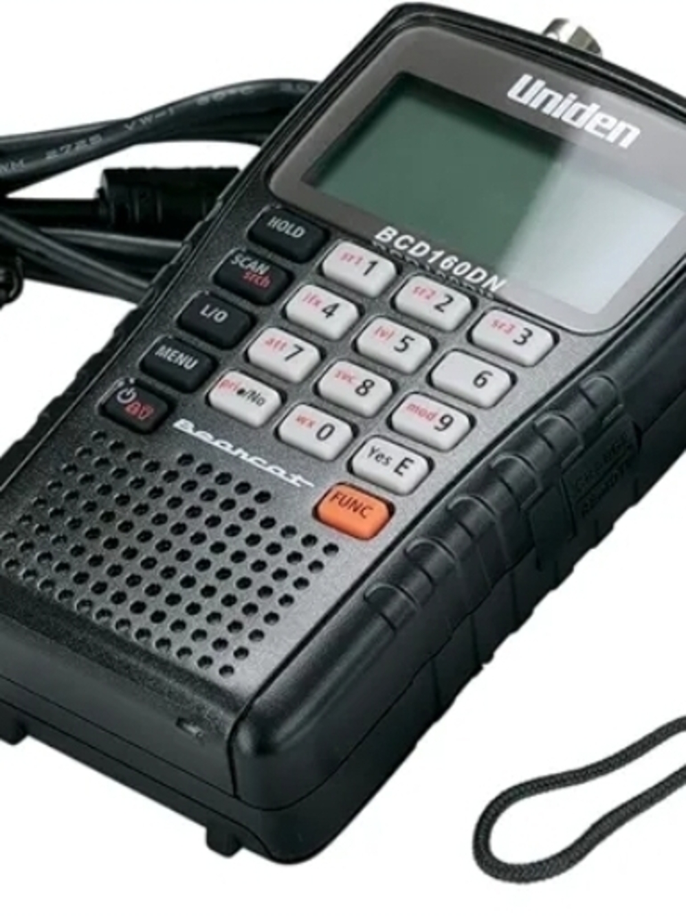 Uniden BCD160DN Handheld Police Scanner - Black with Orange Accent